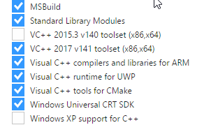 Component selection ARM